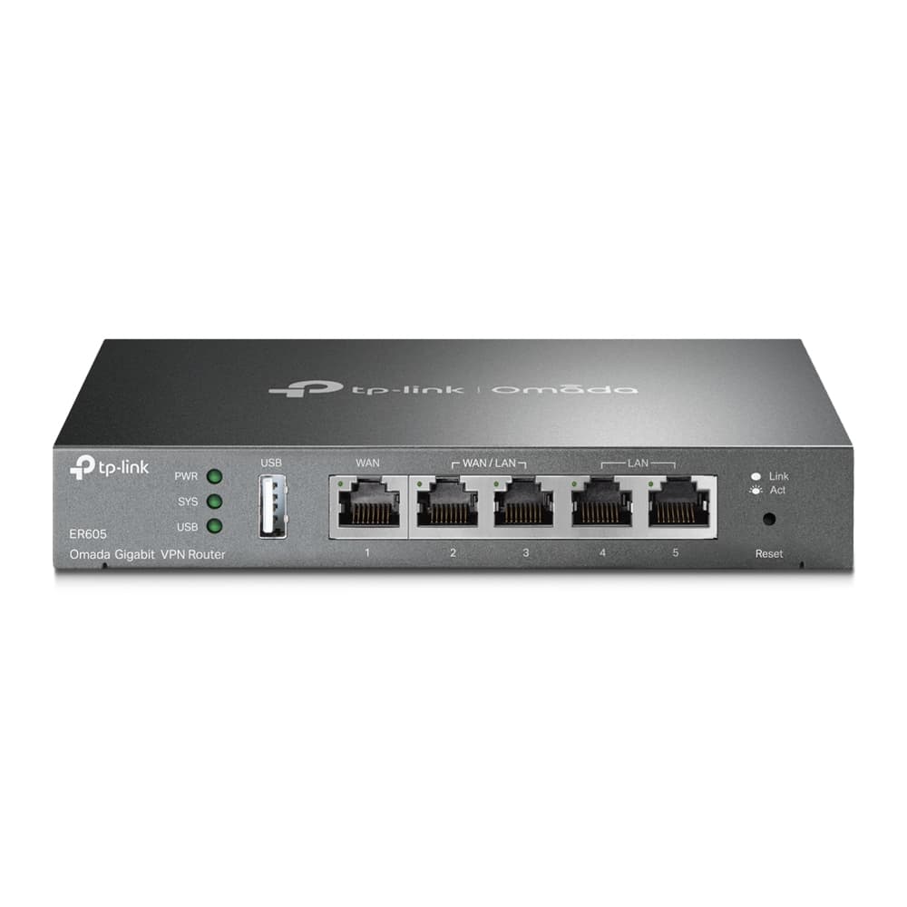 TP-Link Omada Gigabit VPN Router Port: 1 Gigabit RJ45 WAN Port, 2 Gigabit RJ45 Wan/lan Ports, 2 Gigabit RJ45 LAN Ports, 1 USB 2.0 Port; Feat