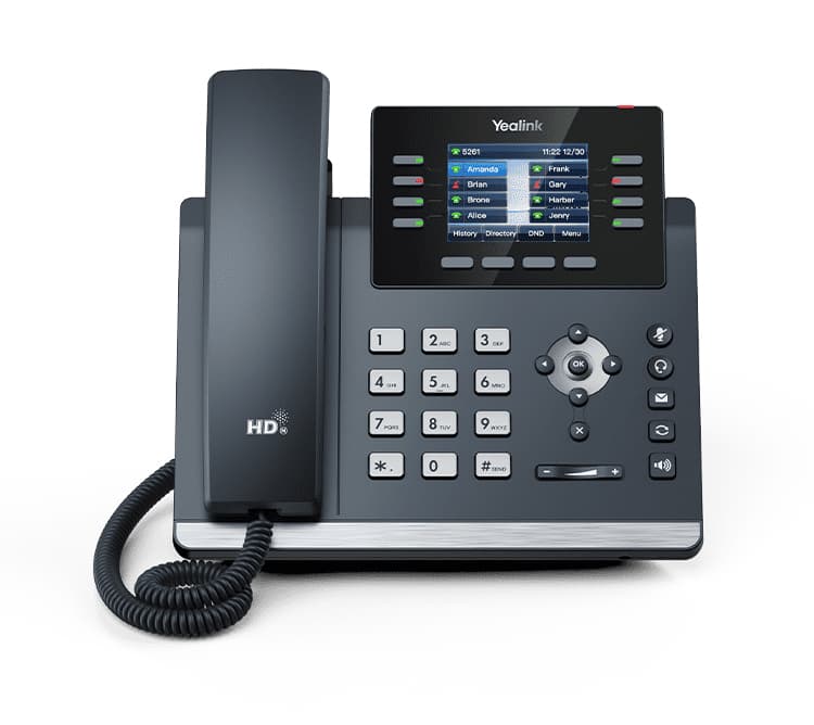 Yealink Ultra-Elegant Gigabit IP Phone 2.8 320X240-PIXEL Color Display With Backlight Build-IN WI-FI Build-IN Bluetooth Dual USB Ports T4X F